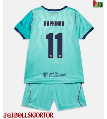 Barcelona Raphinha Belloli #11 Tredje Kläder Barn 2026-27 Kortärmad (+ Korta byxor)